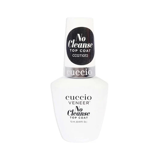 Cuccio front packaging showing bottle and label with professional finish benefit