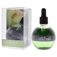 Cuccio bottle on bathroom counter lifestyle shot, conveys daily routine convenience