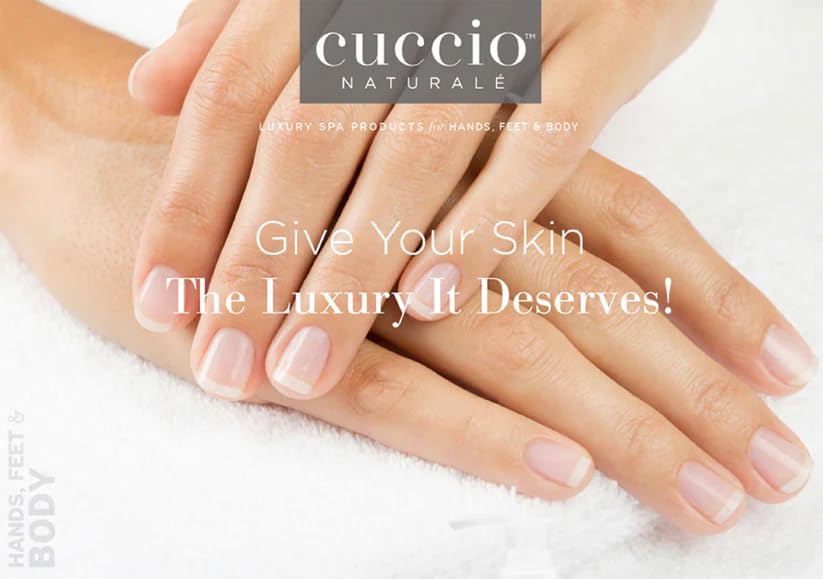 Cuccio lotion texture close-up illustrating creamy butter blend benefit