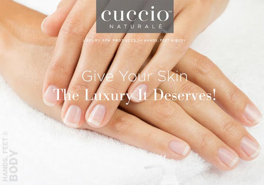 Cuccio lotion texture close-up illustrating creamy butter blend benefit