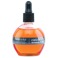Cuccio bottle front view showing product and scent, promotes quick hydration