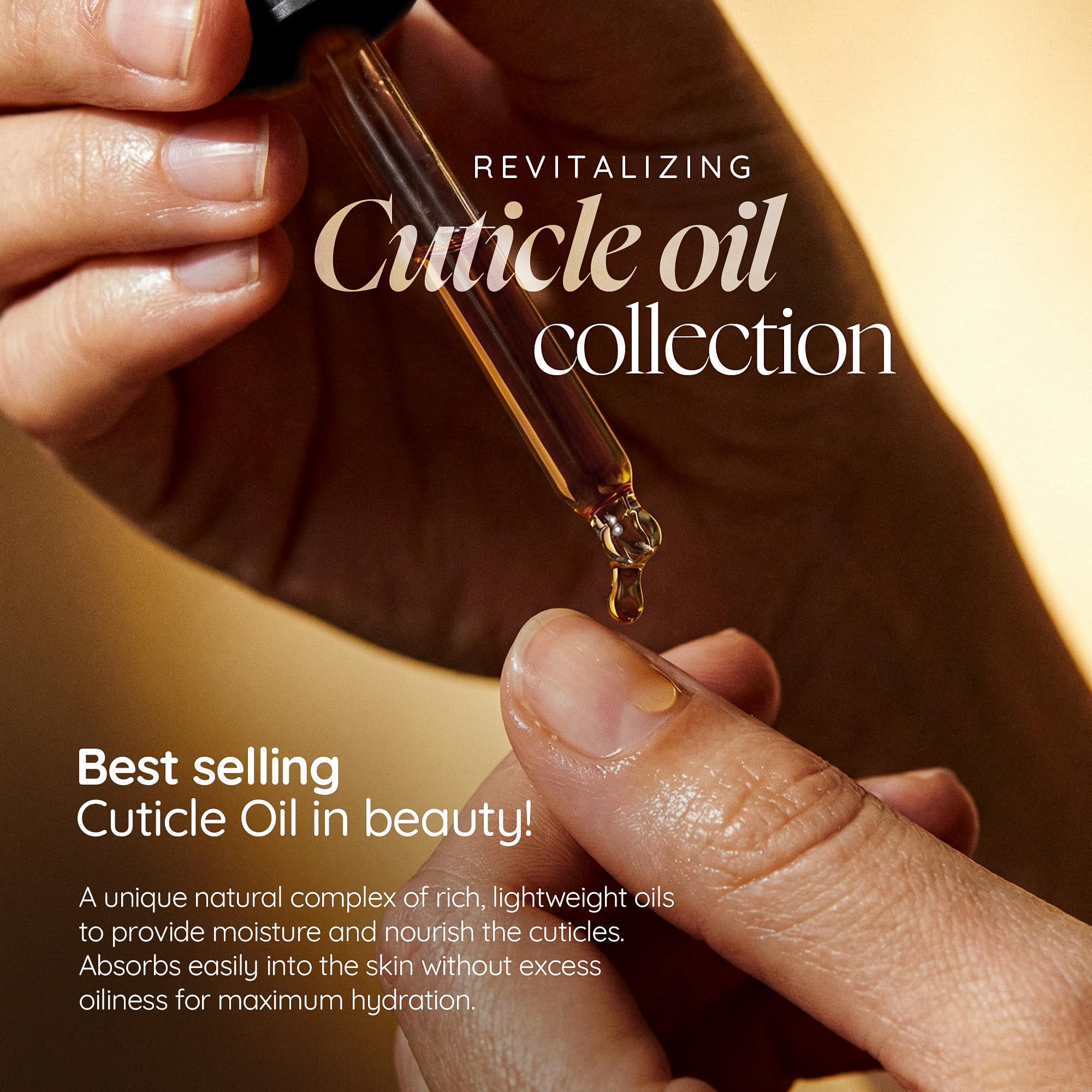 Cuccio oil applied before gloves indicating intensive overnight hydration benefit