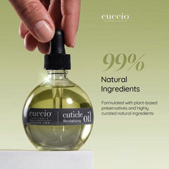 Cuccio oil on cuticle close-up demonstrating hydration and softer skin