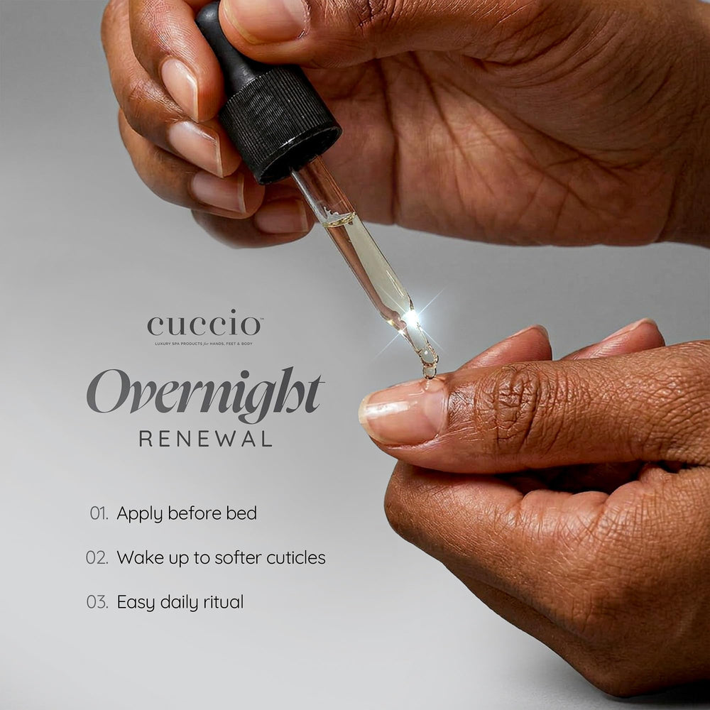 Cuccio applied to cuticles demonstrating moisturized healthy look