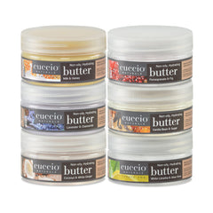 Cuccio close-up of whipped butter texture, demonstrates fast-absorbing silky hydration