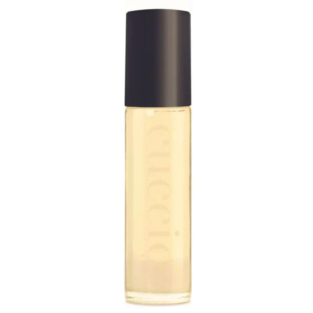 Cuccio bottle front view showing brand and compact size benefit