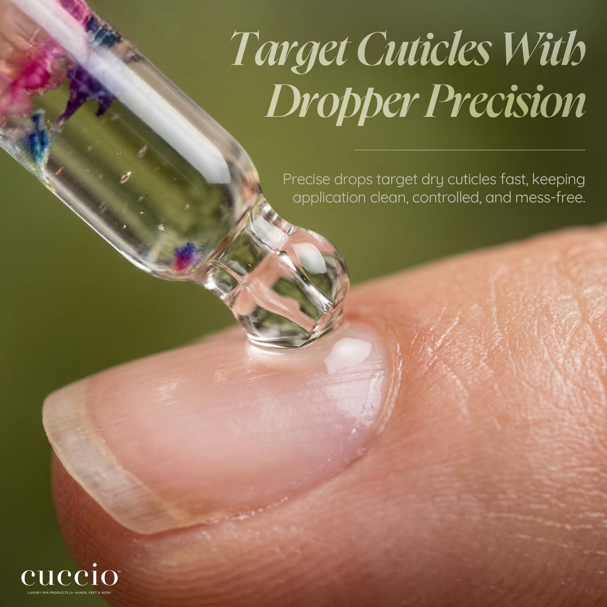 Cuccio product staged on bathroom vanity evoking a calming manicure ritual