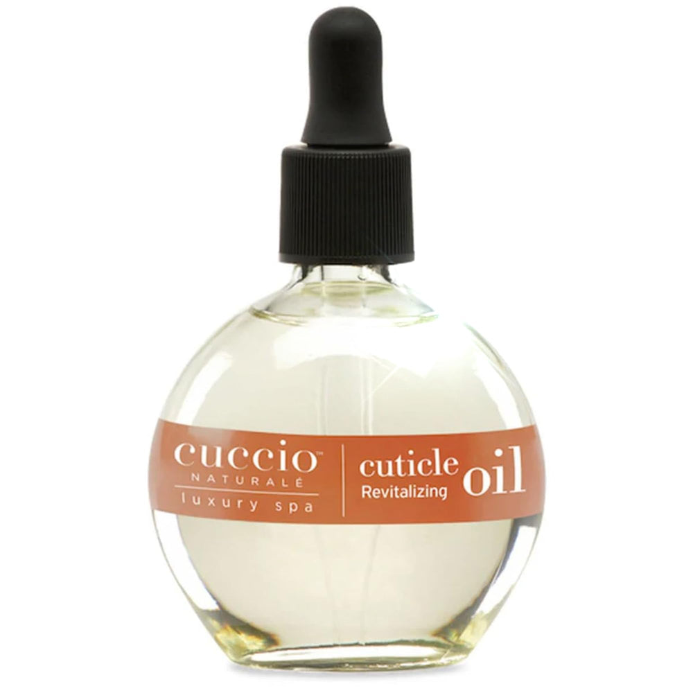 Cuccio bottle front view showing elegant packaging and scent benefit