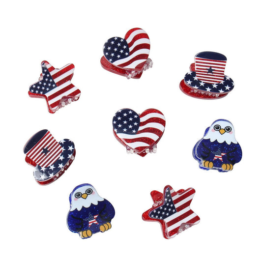 Cuizhiyu front packaging showing eight flag hair clips for quick festive styling