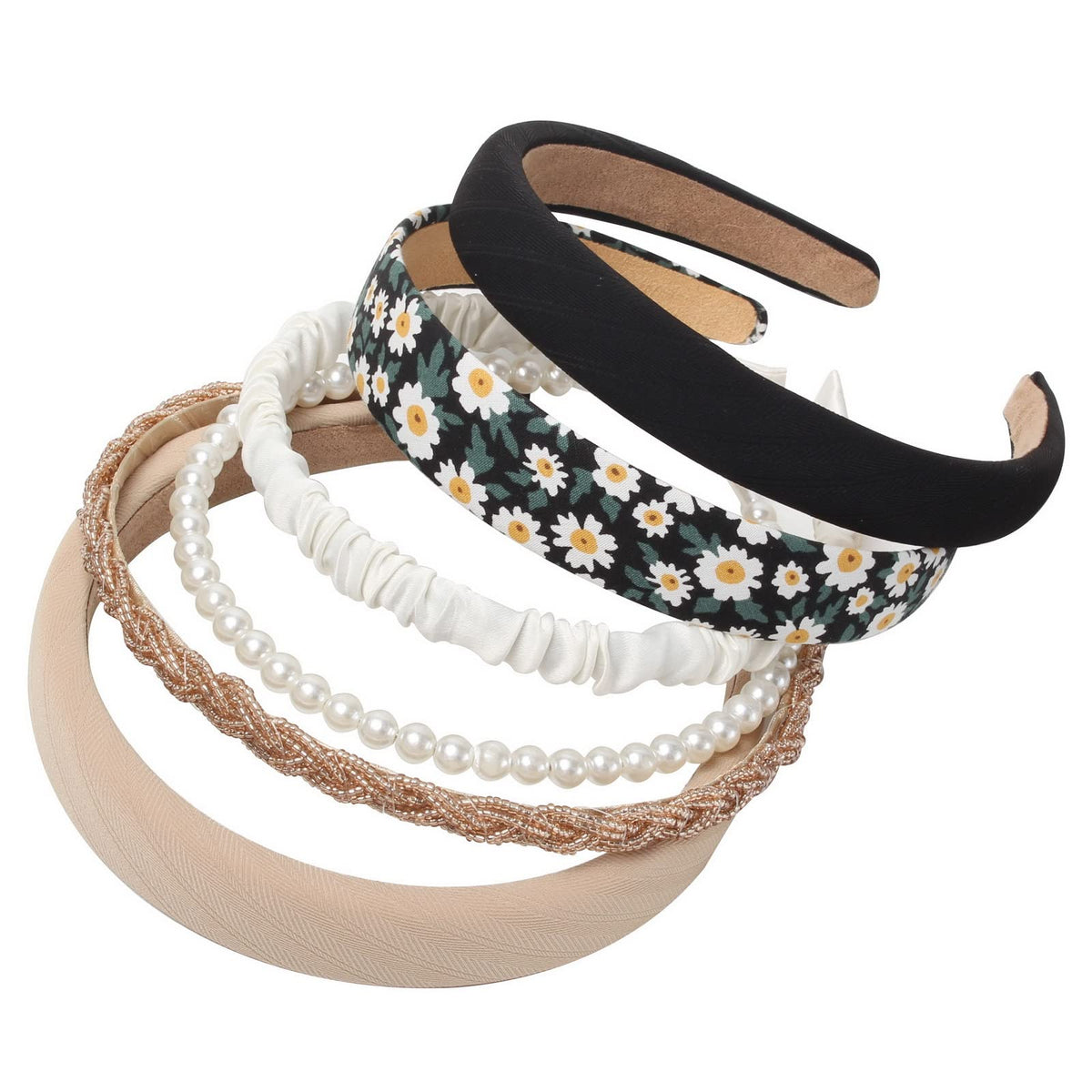 Cuizhiyu front packaging showing all six headband designs and variety benefit