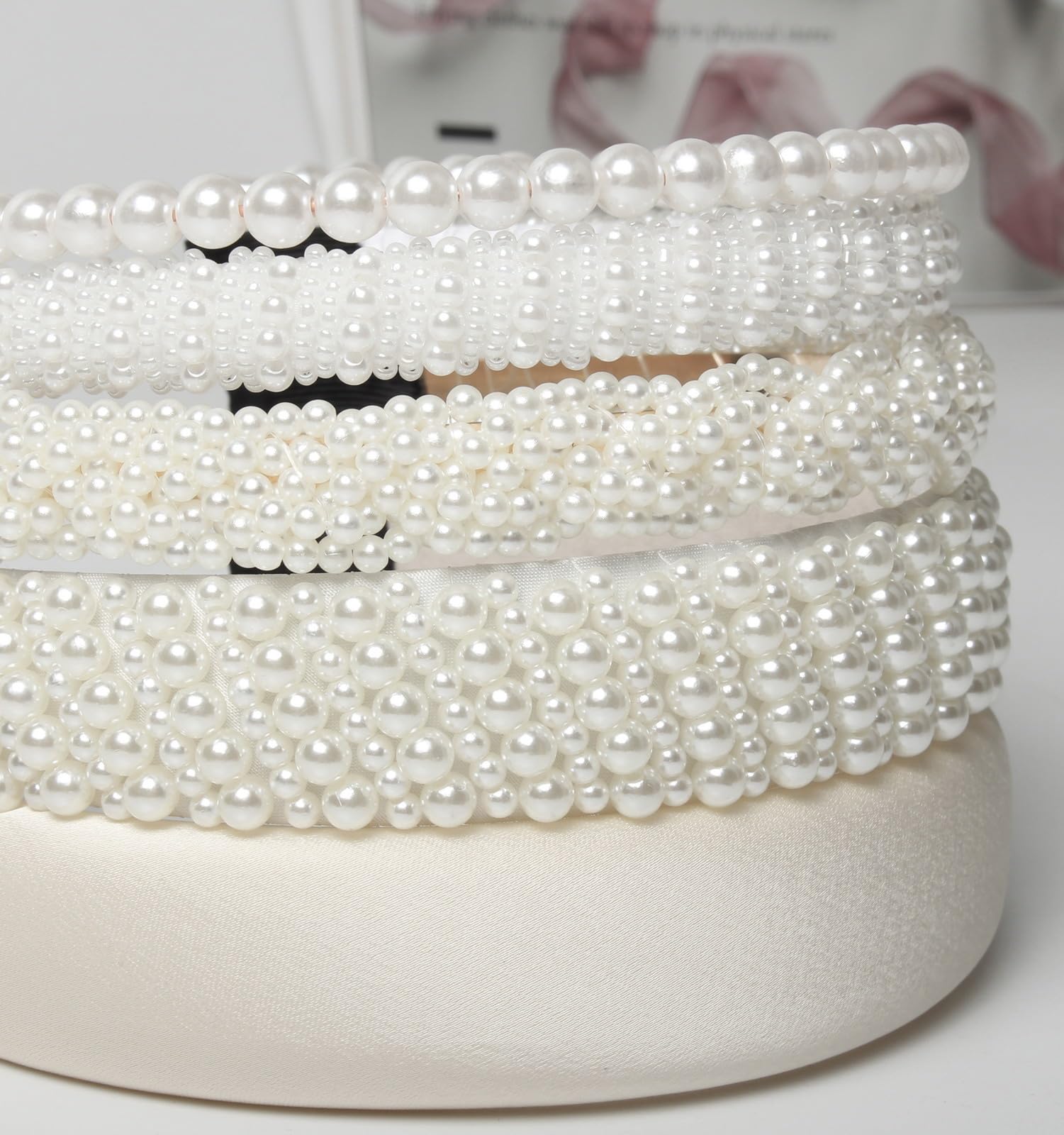 Cuizhiyu headband next to ruler showing 3cm width for accurate sizing
