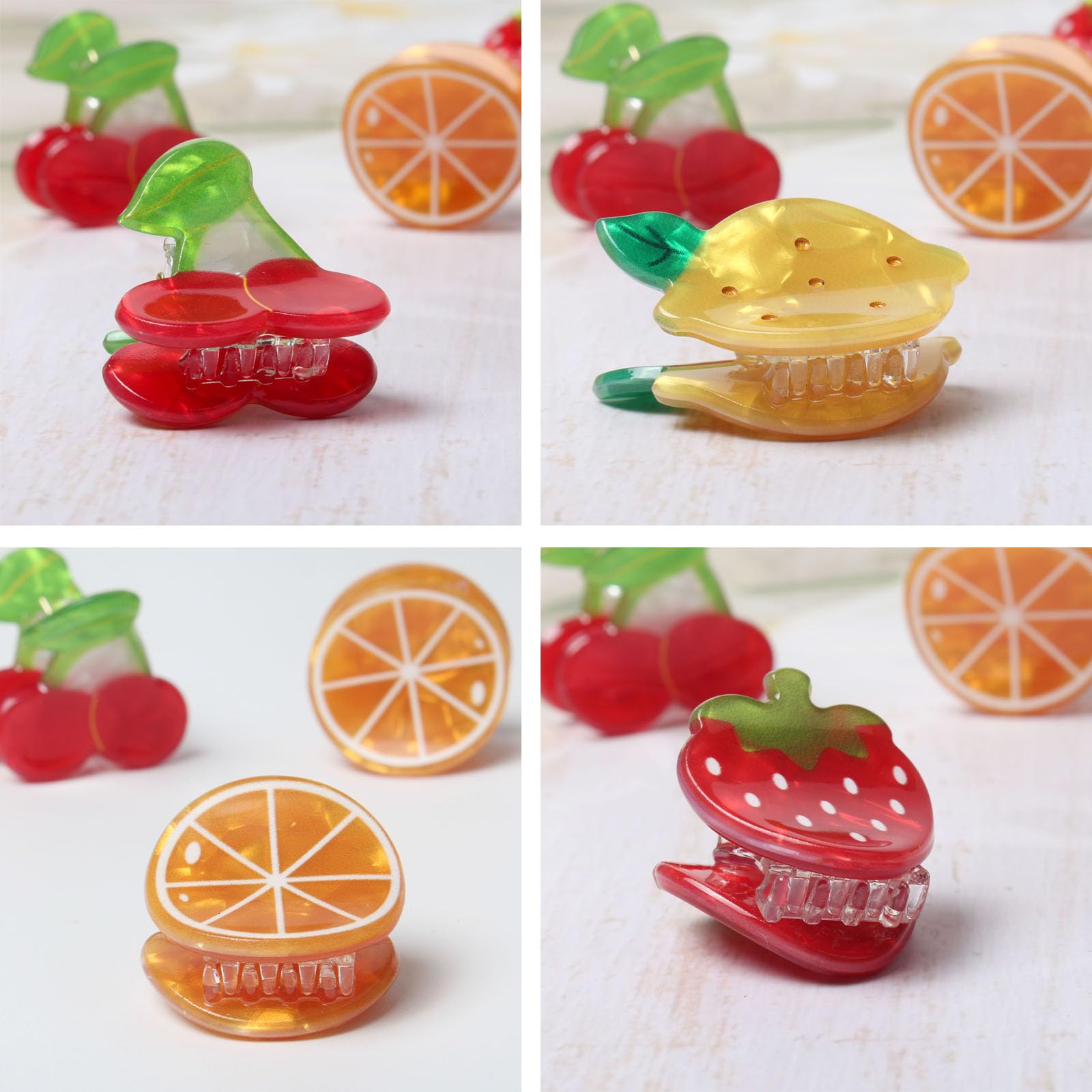 Cuizhiyu strawberry and orange clip side profile demonstrating compact shape and hold
