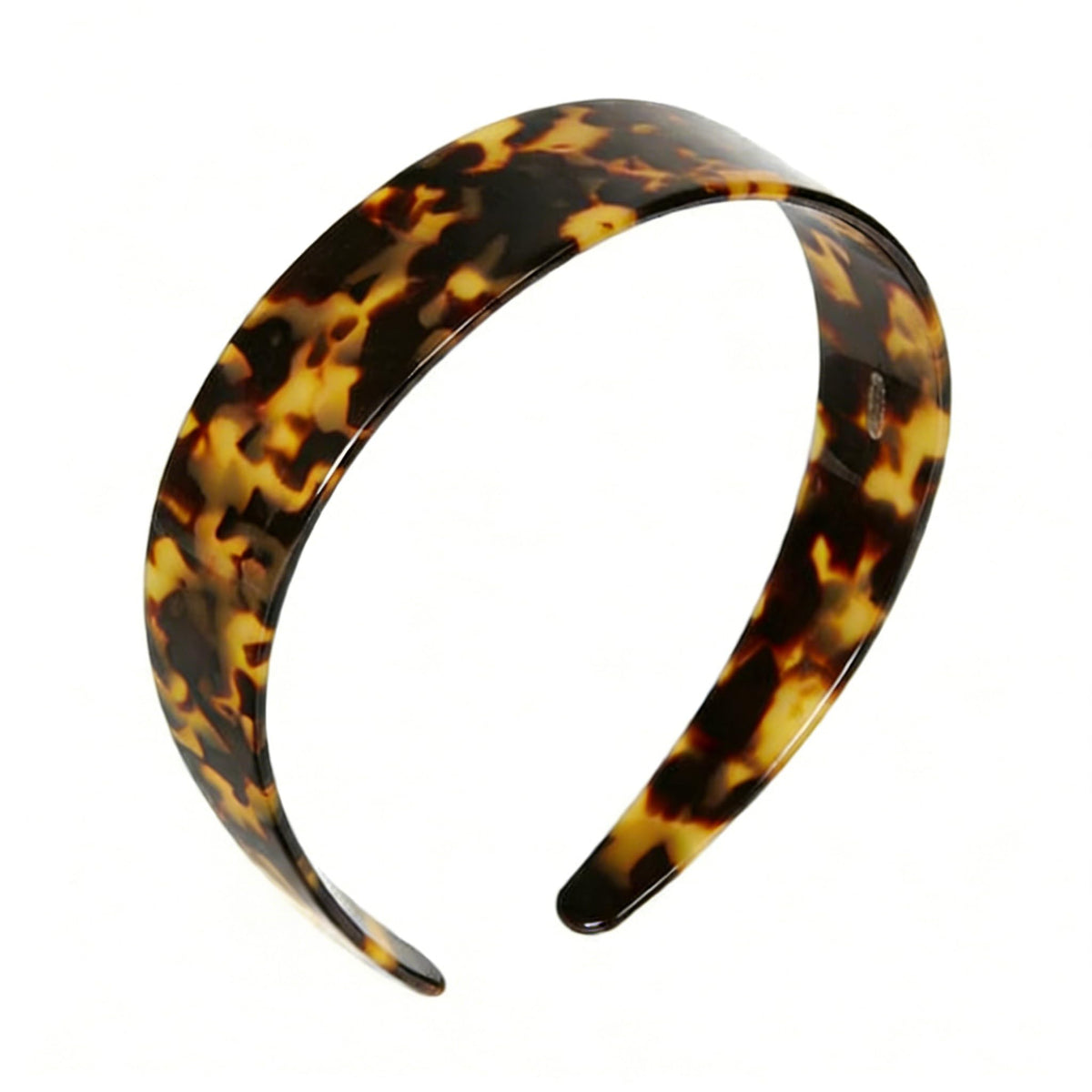 Cupeou front view tortoise headband showing elegant pattern and durability benefit