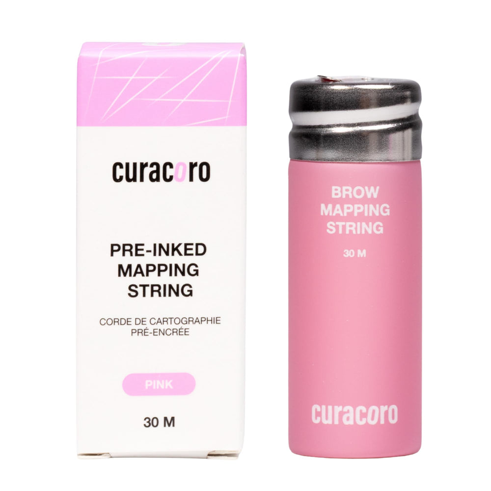 CURACORO spool front view showing clear branding and 30m length benefit