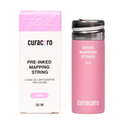 CURACORO spool front view showing clear branding and 30m length benefit