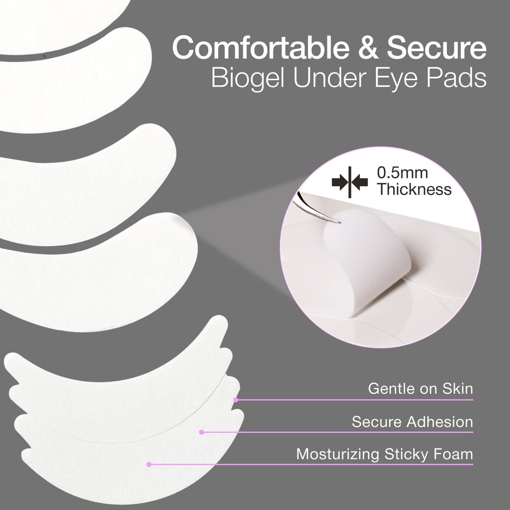 CURACORO pad applied under eye protecting lower lashes during treatment