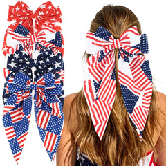 CURASA front view of four red white and blue bows showing festive design and color