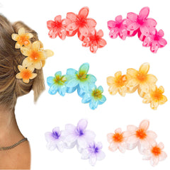 CURASA front view of hibiscus clip showing bold floral shape and secure hold