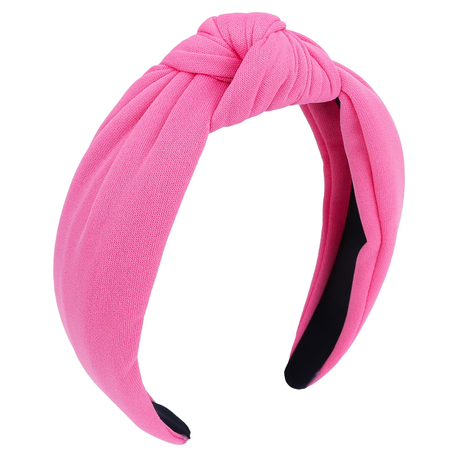 CURASA hot pink headband front view showing bold color and wide band for stylish hold
