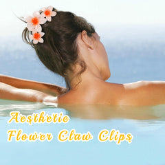 CURASA clip in use on beach hair demonstrating strong hold and style