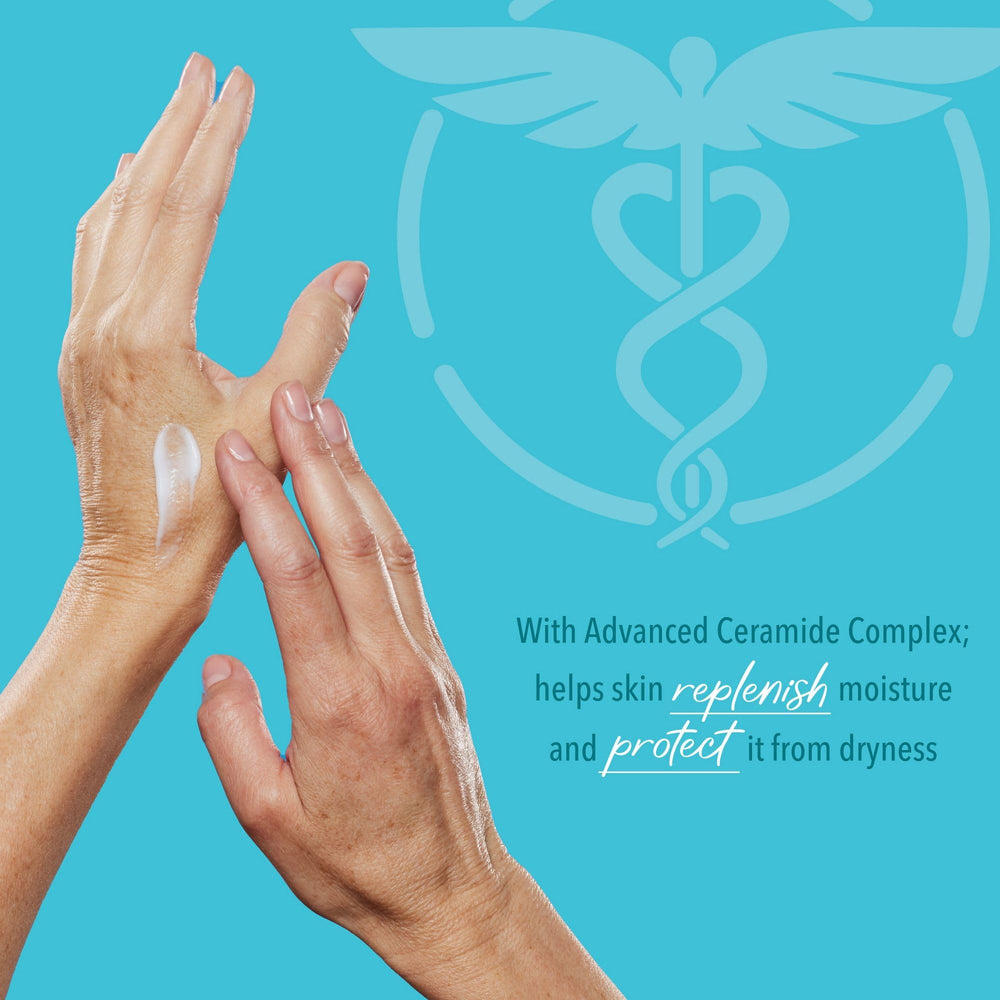 Curel before and after hands comparison showing reduced dryness and smoother skin