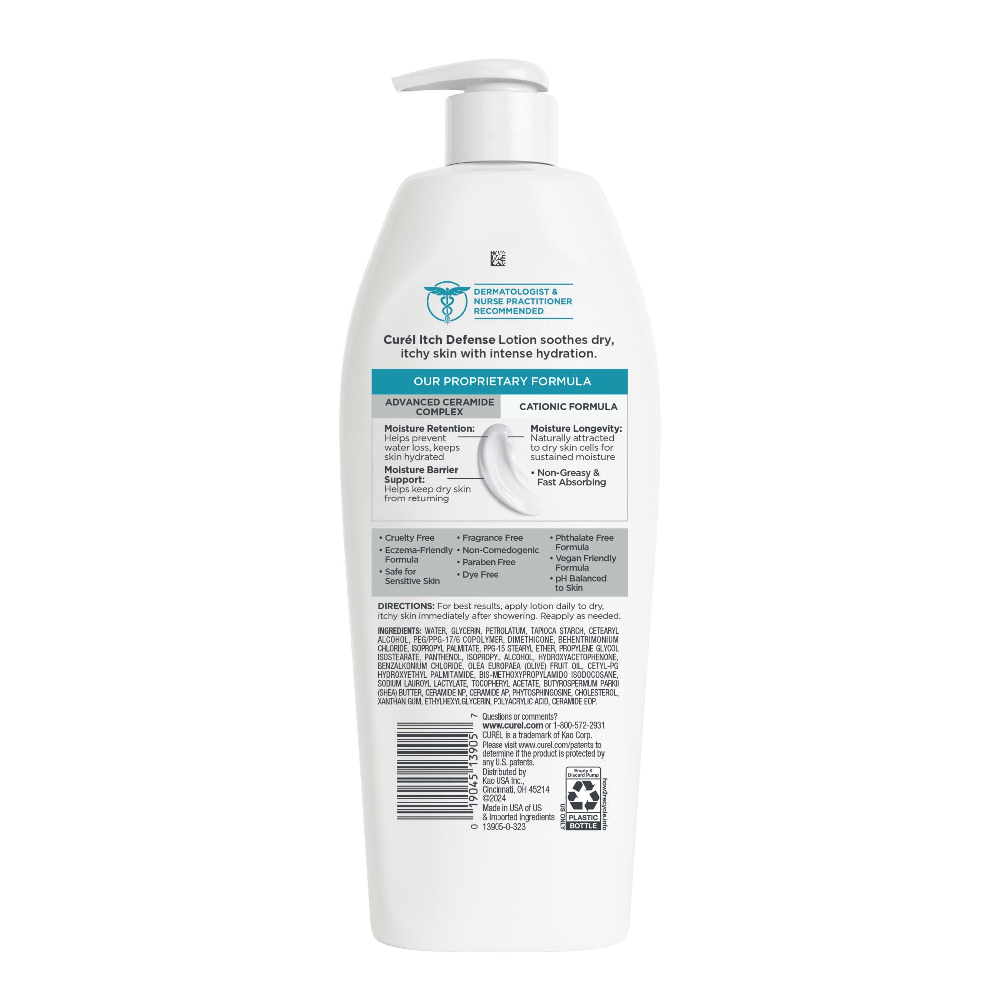 Curel bottle with National Eczema Association seal indicating acceptance
