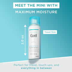 Curel mist on hand demonstrating lightweight texture and quick absorption