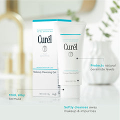 Curel pump dispense action demonstrating easy one-handed application benefit
