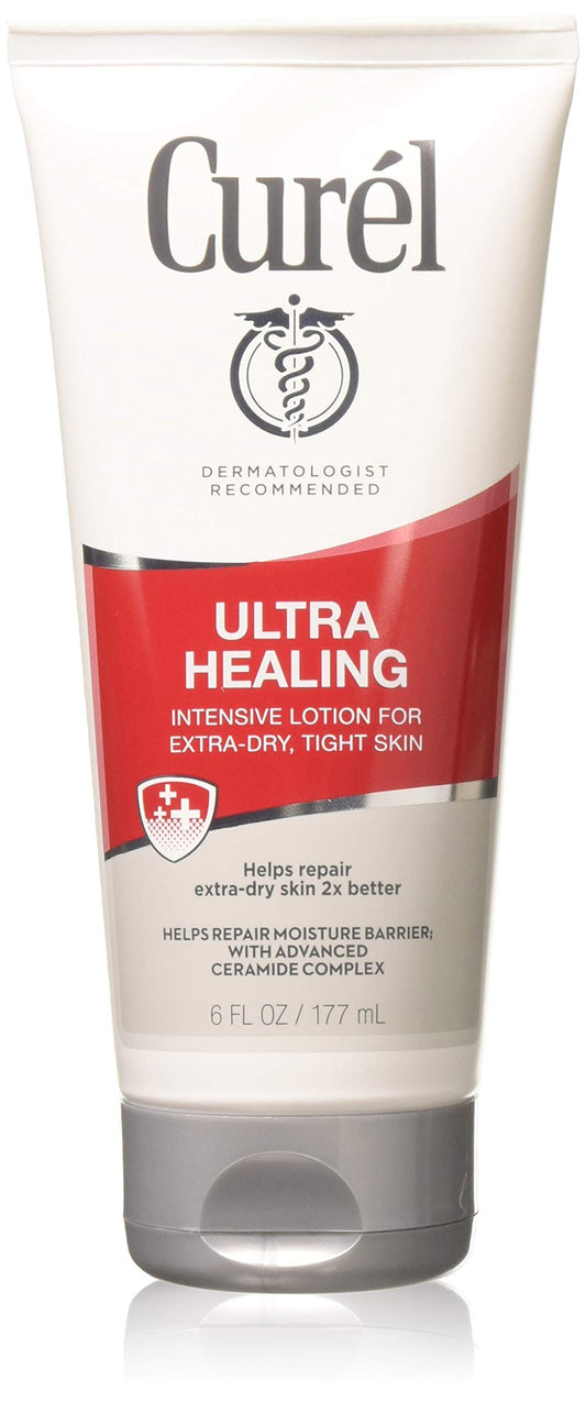 Curel Ultra Healing front packaging showing 6 oz bottle and product benefits