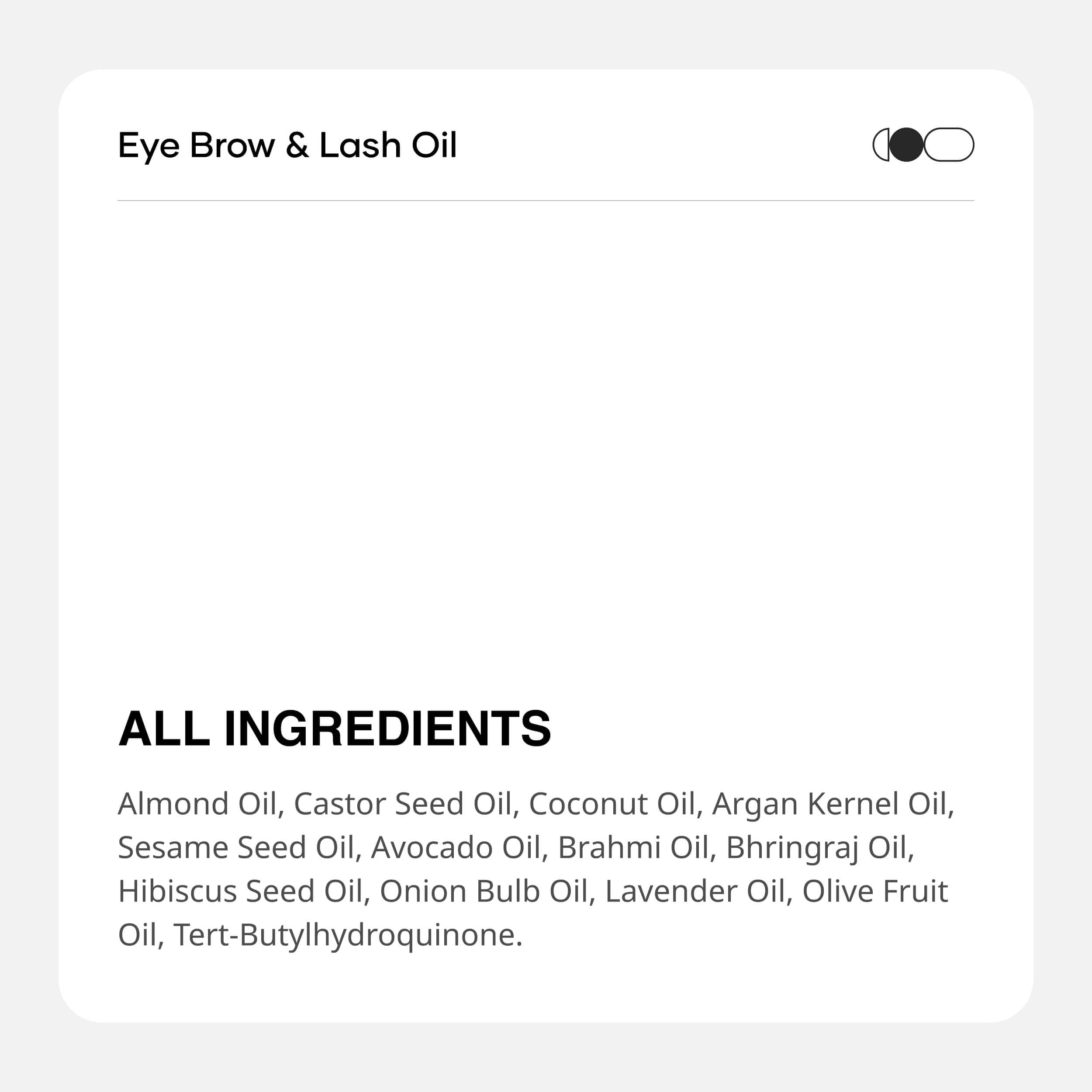 Cureskin ingredients display castor, brahmi, almond highlighting nourishment