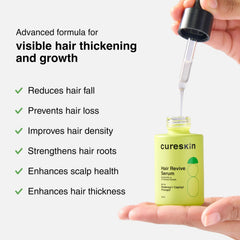 Cureskin dropper dispensing serum illustrating precise application