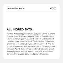Close-up of Cureskin label listing Redensyl Capixyl Procapil