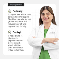 Cureskin serum applied to scalp highlighting quick absorption