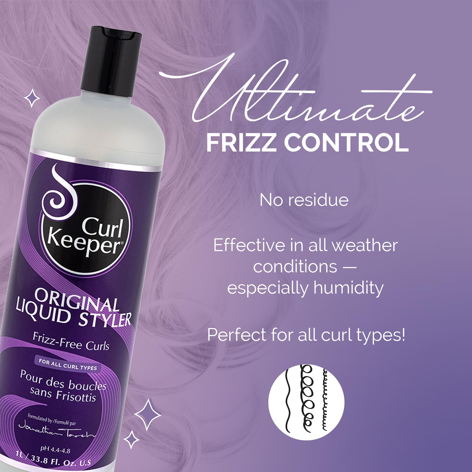 Curl Keeper pump and neck close-up showing easy dispensing