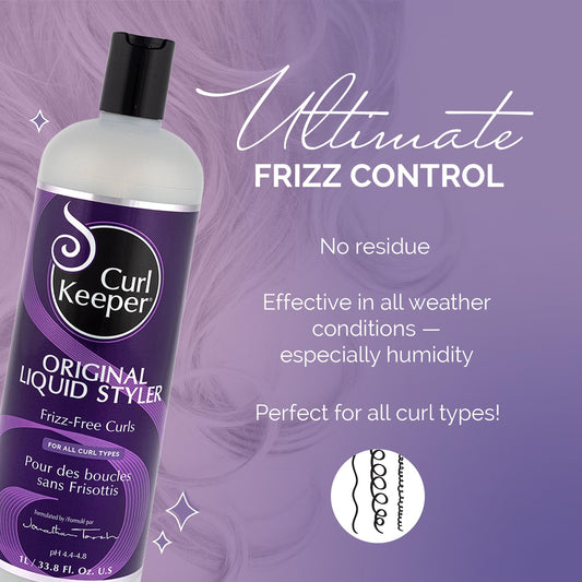 Curl Keeper pump and neck close-up showing easy dispensing