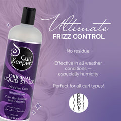 Curl Keeper pump and neck close-up showing easy dispensing