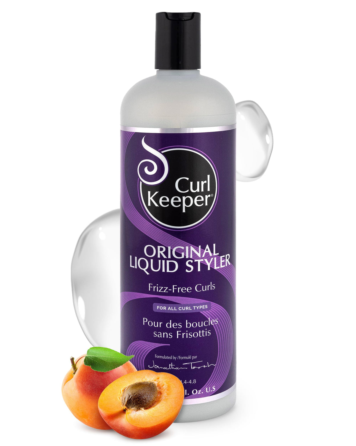 Curl Keeper front label showing product name and large size benefit