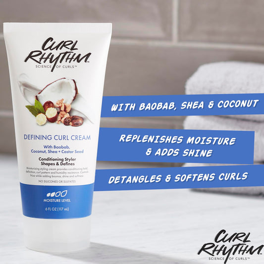 Curl Rhythm cream texture close-up demonstrating smooth moisturizing consistency