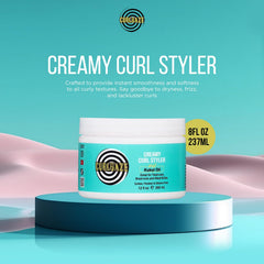 Curldaze creamy curl texture close-up highlighting smooth consistency for effortless glide