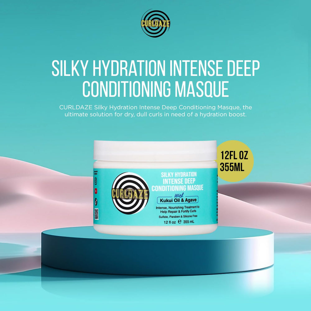 Curldaze creamy masque texture closeup for rich hydration