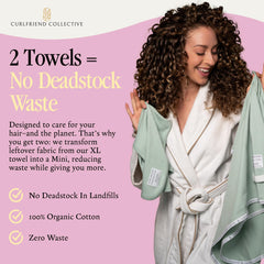 Curlfriend Collective towel draped in bathroom lifestyle scene for everyday ease