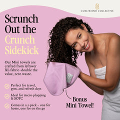 Curlfriend Collective demo of tuck and twist securing towel without slipping benefit