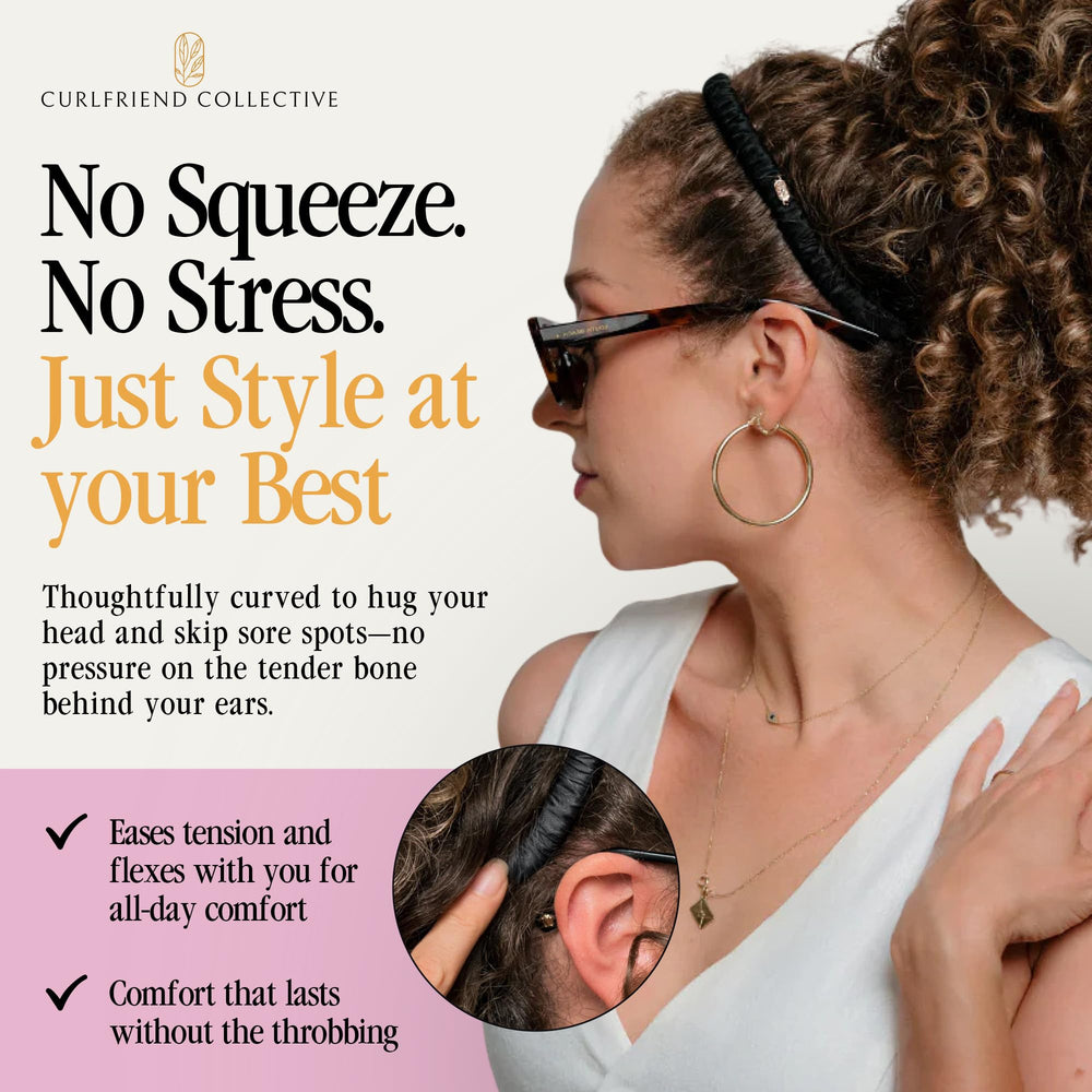 Curlfriend Collective Onyx inner band texture showing non-slip comfort benefit