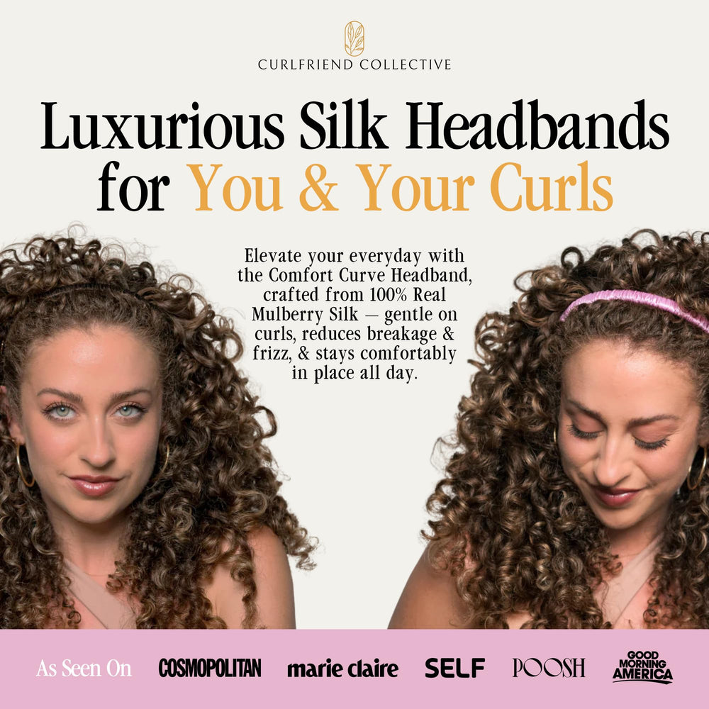 Curlfriend Collective Onyx side profile with glasses for comfortable fit benefit