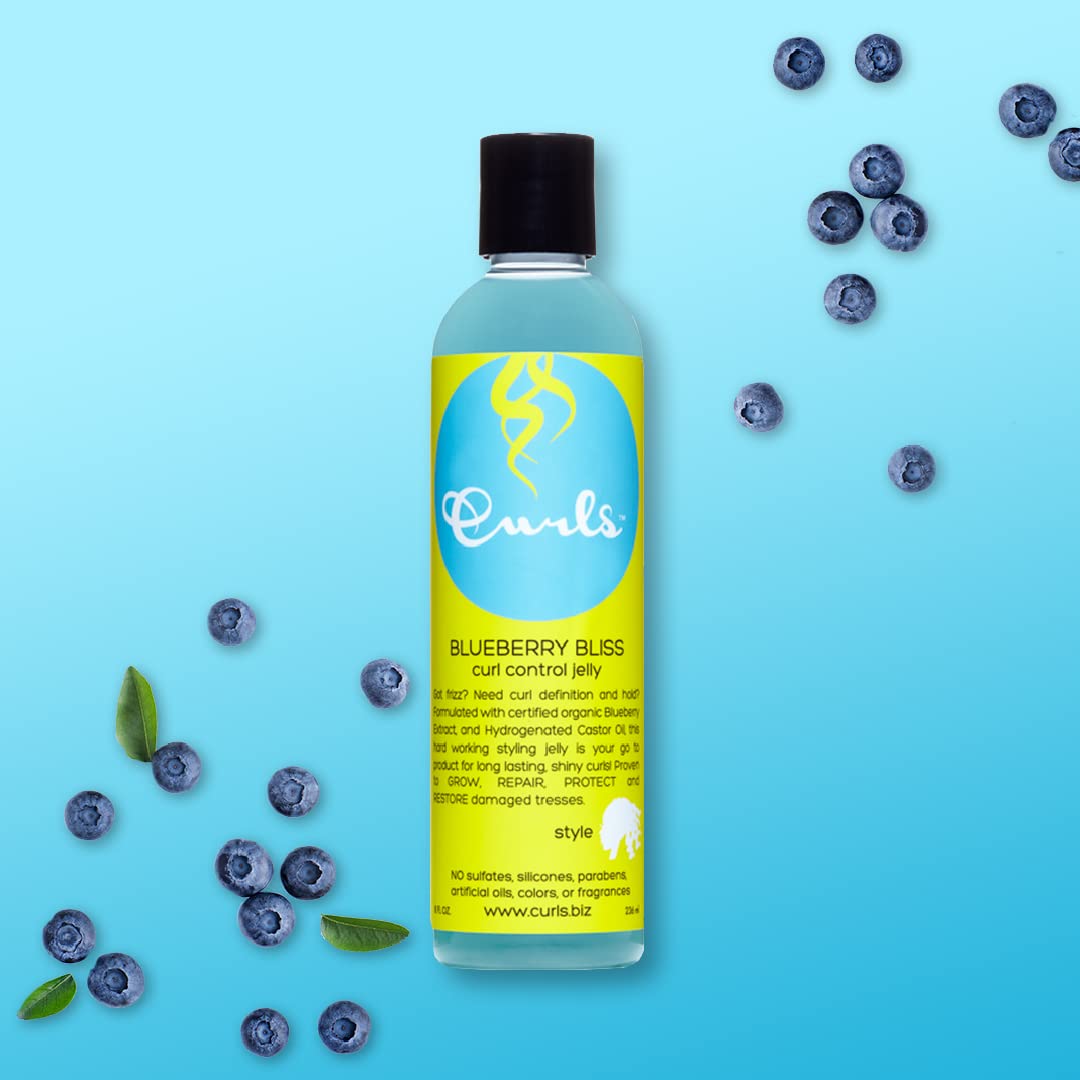Curls blueberry bliss applied to wet hair demonstrating smooth distribution and immediate definition