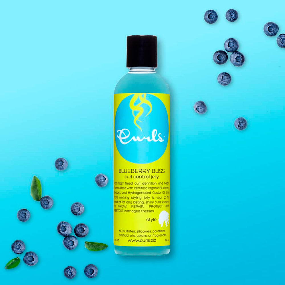Curls blueberry bliss applied to wet hair demonstrating smooth distribution and immediate definition