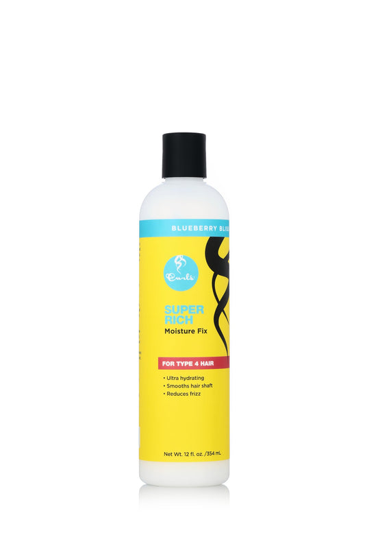Curls Blueberry Bliss front packaging showing jar and branding with hydration benefit