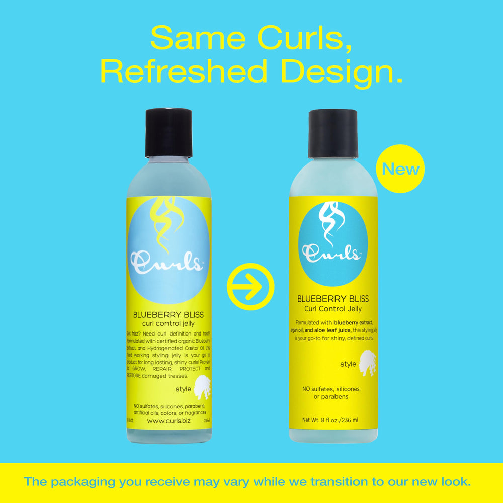Curls blueberry bliss texture closeup revealing gel consistency and slip for easy application
