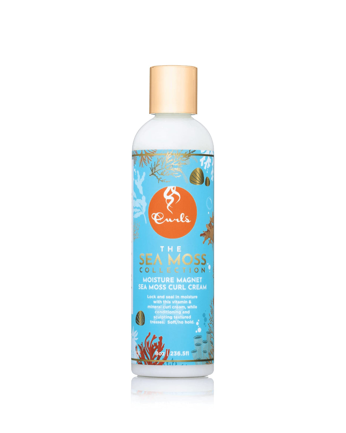Curls Sea Moss front packaging showing 8oz jar and benefits