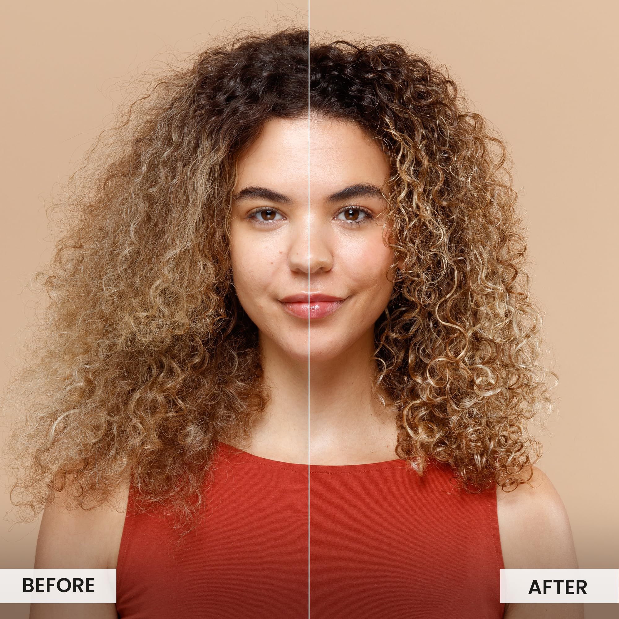 CURLSMITH applied to curly hair demonstrating even coating and enhanced curl definition